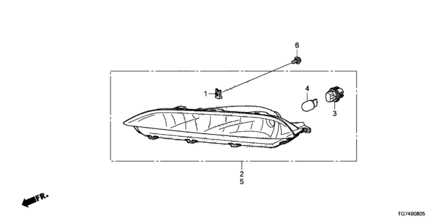 2018 Honda Pilot Light Assy., R. FR. Turn Diagram for 33300TG7A11