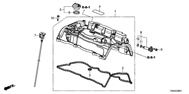 2016 Honda Civic Cover Assy., Cylinder Head Diagram for 12310RPYG01