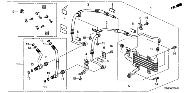 2021 Honda Passport  Insulator, Piping Diagram for 255415NC305