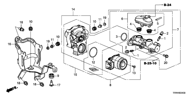 2018 Honda Clarity Plug-In Hybrid  Set, Tmoc Assy. Diagram for 57306TRWA01