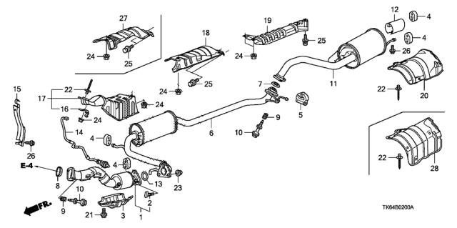 2011 Honda Fit Clamp, Oxygen Sensor Diagram for 36533RB0G00