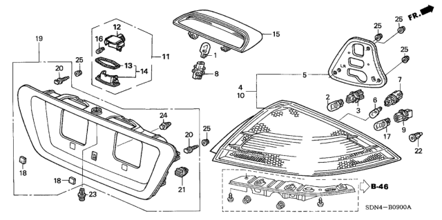 2004 Honda Accord Socket (T20) Diagram for 33515S2A003