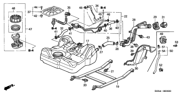 2005 Honda Civic  Joint, Drain Tube Diagram for 17664S6DE01