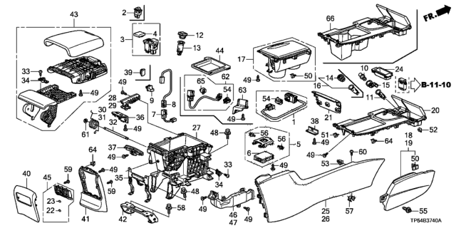 2010 Honda Crosstour  Screw, Tapping (2X6) Diagram for 83410TA0A01
