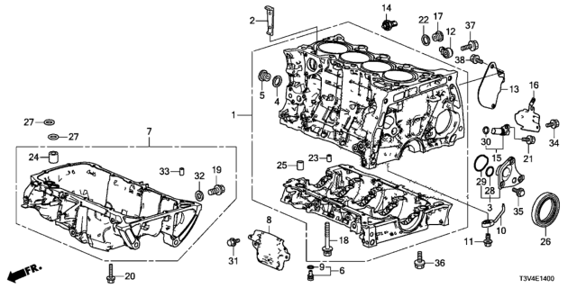 2014 Honda Accord  Bolt-Washer (10X93) Diagram for 900075K0A01