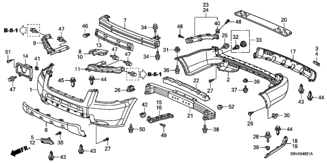 2007 Honda Pilot  Cover, R. FR. Foglight *NH661* (EX WARM GRAY) Diagram for 71107S9VA00ZA