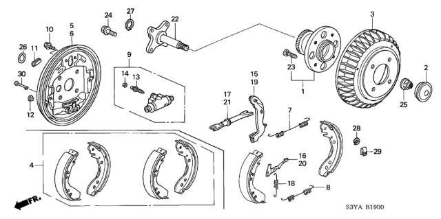 2004 Honda Insight Adjuster Assy., L. Diagram for 43377S3Y023