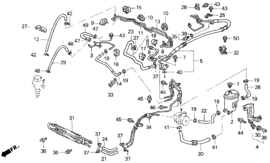 1993 Honda Prelude  Clamp, Tube (D21) Diagram for 91405SS0003