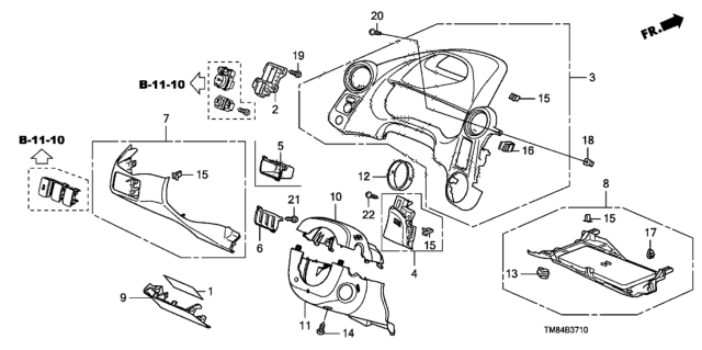 2013 Honda Insight Cover Set, Door (L0Wer) *NH686L* (QP LIGHT WARM GRAY) Diagram for 77304TM8A01ZA