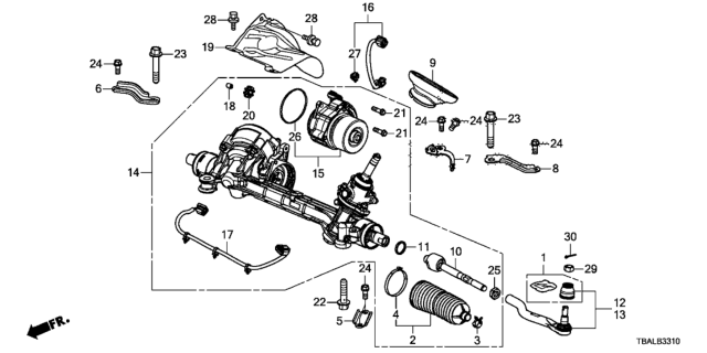 2021 Honda Civic G/Box Assembly, Eps Diagram for 53650TBCA60