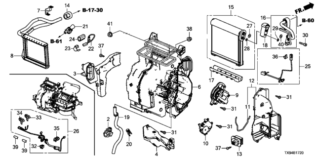 2014 Honda Fit EV  Grommet, Heater Pipe Diagram for 79731S0XA00