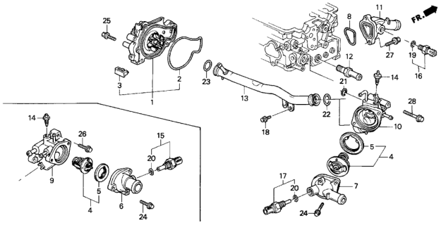 1994 Honda Prelude Joint, Tube Diagram for 19500PE0000