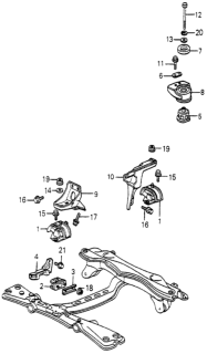 1985 Honda Accord Bolt, Arm (Lower) Diagram for 90130679010