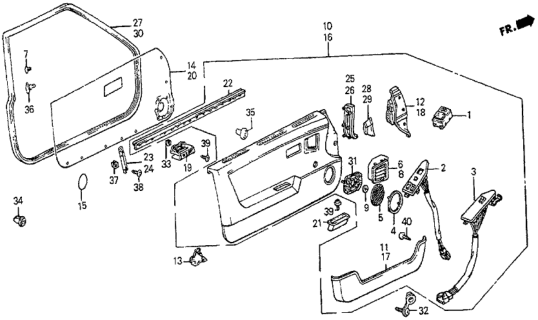 1987 Honda Prelude Cover, Screw (5MM) *B49L* (FAIR BLUE) Diagram for 90605SA5013ZS