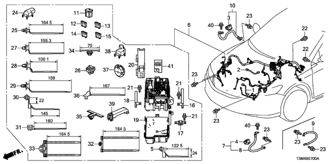 2017 Honda Accord  Relay Module Diagram for 38830T2AA01