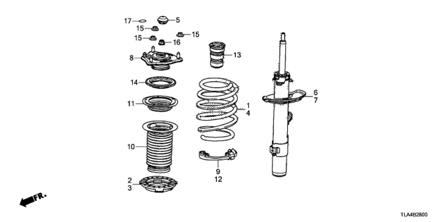 2019 Honda CR-V  Seat Comp, Spring Upr Diagram for 51688TBAA00