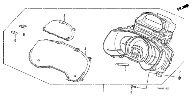 2014 Honda Insight  Felt Diagram for 78157TM8J01