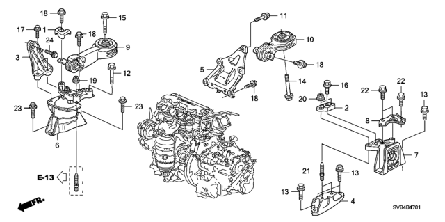 2010 Honda Civic  Bolt, Flange (12X63) Diagram for 90168SZ3000