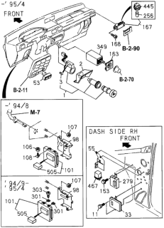 1995 Honda Passport  Buzzer, Key Reminder Diagram for 8970392720