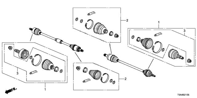 2017 Honda Fit  Boot Set, Outboard Diagram for 44018TS6H00