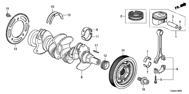 2019 Honda Fit  Plate, Crank Pulser Diagram for 136235R0000