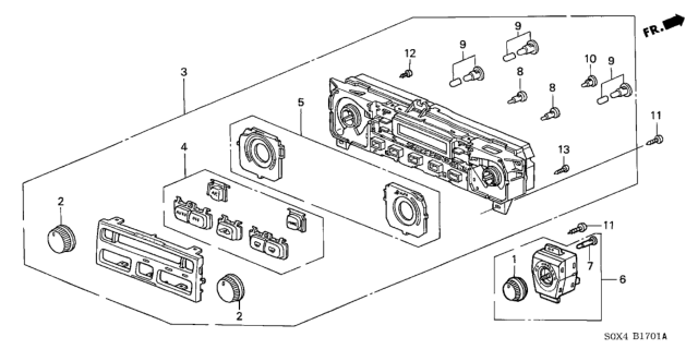 2002 Honda Odyssey Bulb, Neo-Wedge Diagram for 79672S84A41