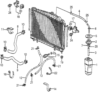 1985 Honda Accord  Hose, Water (Lower) Diagram for 19502PD2000