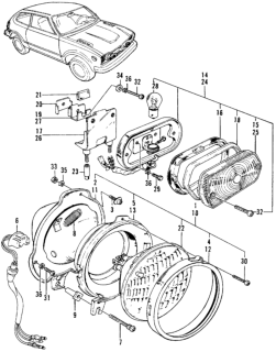 1974 Honda Civic Screw, Pan (5X16) Diagram for 93500050160A