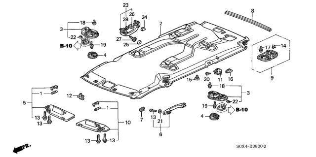 2002 Honda Odyssey  Screw-Washer (5X30) Diagram for 938910503008