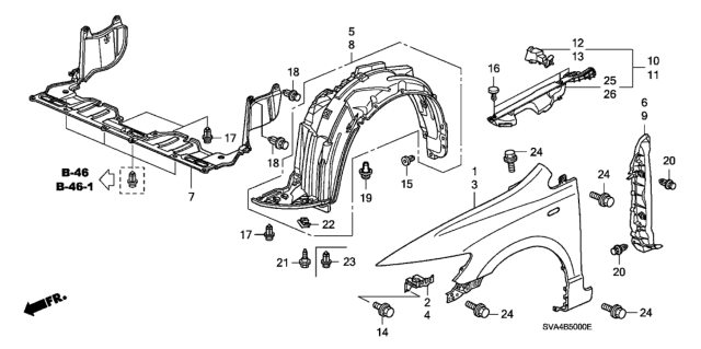 2006 Honda Civic  Bolt, Shoulder (6X23) Diagram for 90113SVAA00