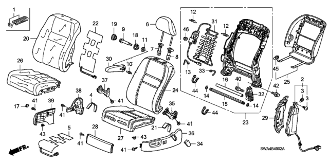 2010 Honda CR-V  Cover, Shaft Diagram for 81242SDGH71