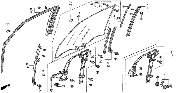 1994 Honda Accord  Bolt, Flange (6X14) Diagram for 90112SR4000