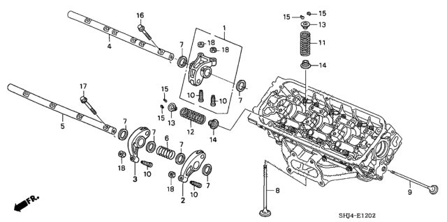 2006 Honda Odyssey Spring, Exhuast Valve (Yellow) (Nippon Hatsujo) Diagram for 14762RDVJ01