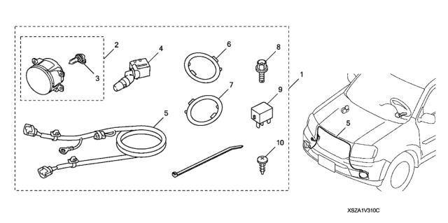 2014 Honda Pilot  Fog Lights Diagram for 08V31SZA100C
