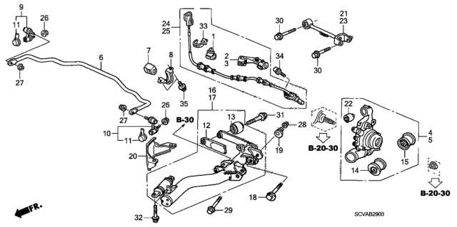 2008 Honda Element Clamp, Wire Diagram for 42514SAA003