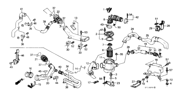 1988 Honda Prelude  Screw, Tapping (6X16) (Dacro Coating) Diagram for 90130SE0000