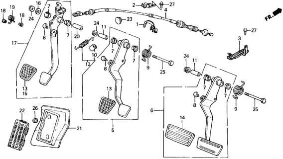 1989 Honda Civic Washer, Plain (10MM) Diagram for 90510SH3000
