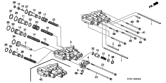 1997 Honda CR-V  Pipe (8X62) Diagram for 22748PW4000
