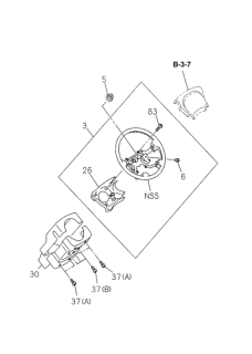 1998 Honda Passport  Nut, Steering Wheel Diagram for 8970779940