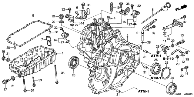 2005 Honda Civic  Stay, Control Wire Diagram for 24910PZC000