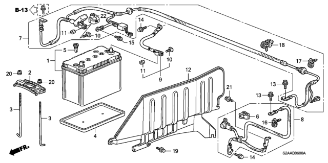 2009 Honda S2000  Sub-Wire, EPS Diagram for 32125S2AA03