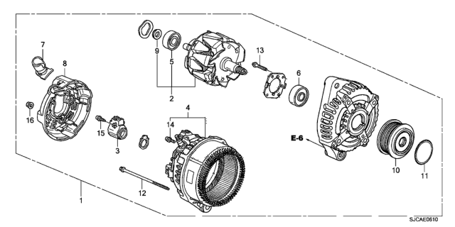 2014 Honda Ridgeline  Bush, Insulation Diagram for 31119R70A01
