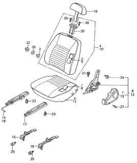 1983 Honda Civic  Bolt-Washer (8X20) Diagram for 934020802000