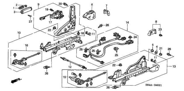 2002 Honda Accord  Cap, End (Lower) Diagram for 81261S0K003