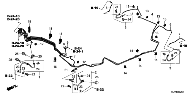 2016 Honda Fit  Clip, Brake Pipe Diagram for 46396T5RA01