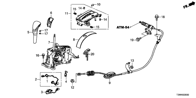 2014 Honda Accord Hybrid  Wire, Control Diagram for 54315T3VA52