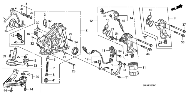 2010 Honda Odyssey O-Ring (10.2X1.9) Diagram for 91319R70A01