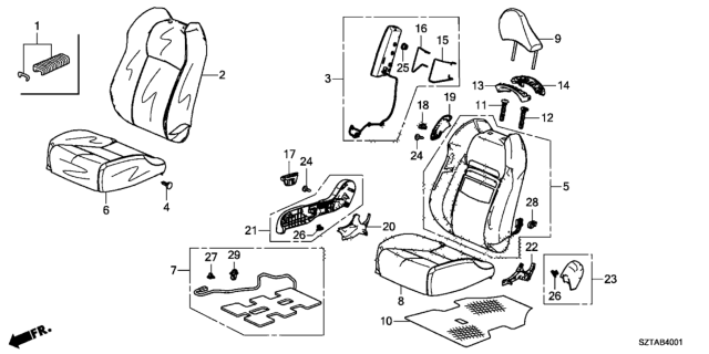 2016 Honda CR-Z  Wire, R. FR. Airbag Diagram for 81216SZTA01