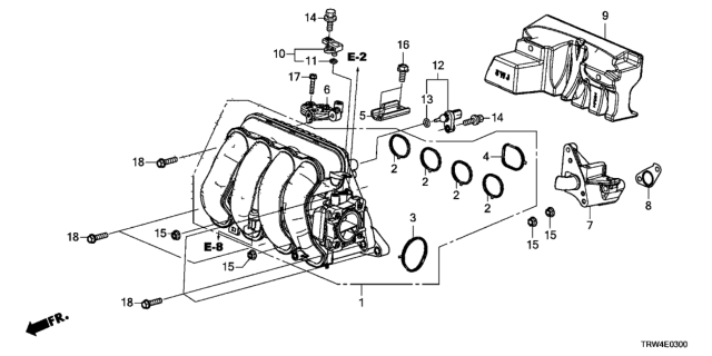 2020 Honda Clarity Plug-In Hybrid  Insulator Diagram for 171485WJA01