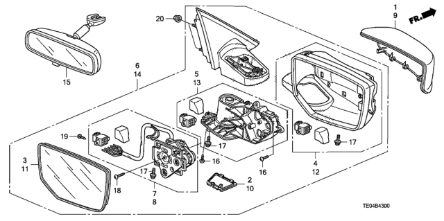 2011 Honda Accord Bracket, L. (R.C.) Diagram for 76257TE0A01